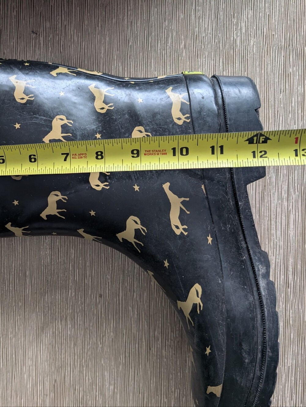 western Chief Rain Boots with Gold Horse Print Size 10 - Picture 7 of 7